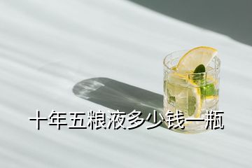 十年五粮液多少钱一瓶