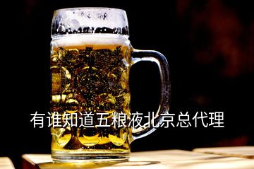 有谁知道五粮液北京总代理