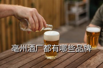 亳州酒厂都有哪些品牌