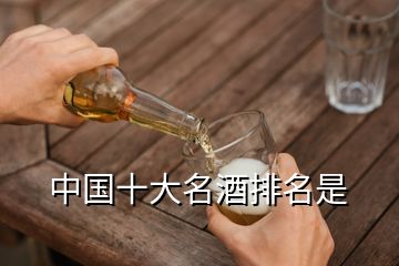 中国十大名酒排名是