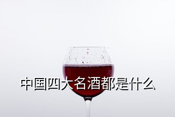 中国四大名酒都是什么