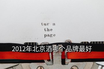 2012年北京酒哪个品牌最好