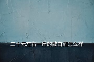 二十元左右一斤的散白酒怎么样