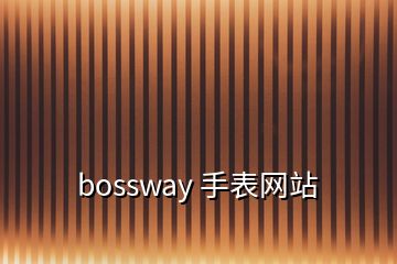 bossway 手表网站