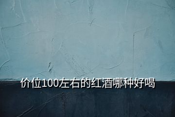 价位100左右的红酒哪种好喝