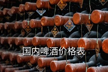 国内啤酒价格表