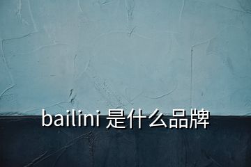 bailini 是什么品牌