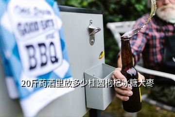 20斤药酒里放多少桂圆枸杞冰糖大枣