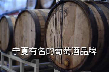 宁夏有名的葡萄酒品牌