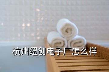 杭州纽创电子厂怎么样