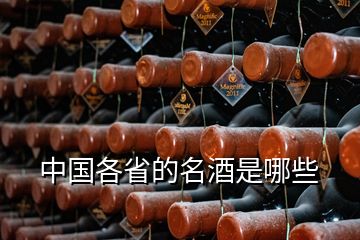 中国各省的名酒是哪些