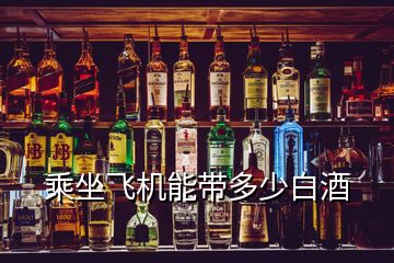 乘坐飞机能带多少白酒