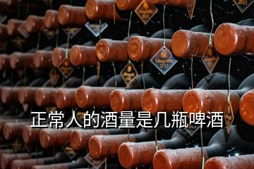 正常人的酒量是几瓶啤酒