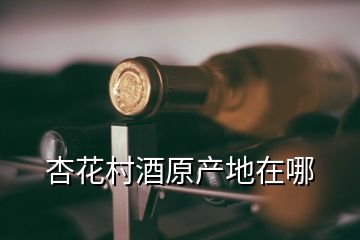 杏花村酒原产地在哪