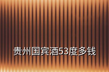 贵州国宾酒53度多钱