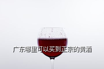 广东哪里可以买到正宗的黄酒