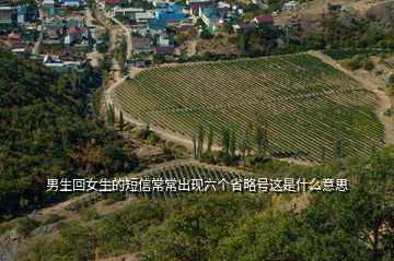 男生回女生的短信常常出现六个省略号这是什么意思