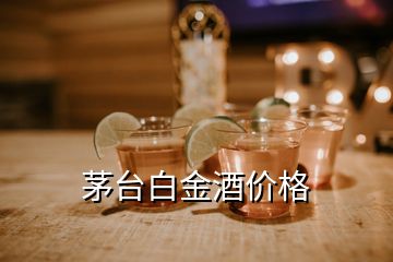 茅台白金酒价格