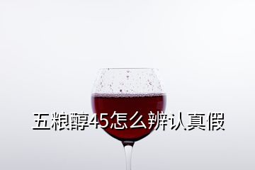 五粮醇45怎么辨认真假