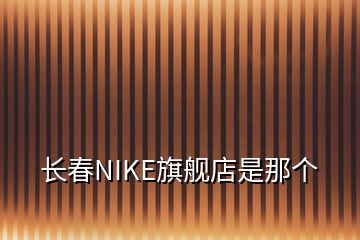 长春NIKE旗舰店是那个