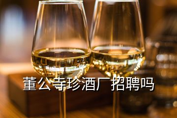 董公寺珍酒厂招聘吗