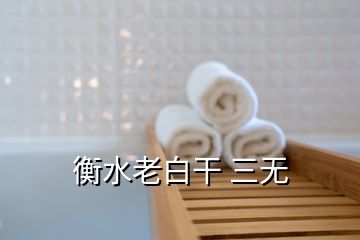 衡水老白干 三无