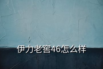 伊力老窖46怎么样