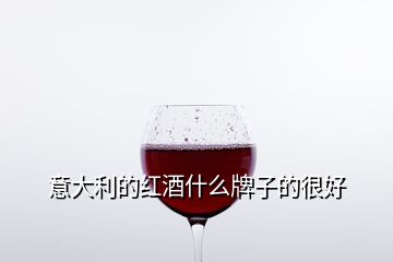 意大利的红酒什么牌子的很好