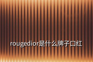 rougedior是什么牌子口红