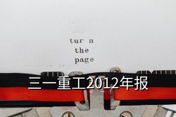 三一重工2012年报