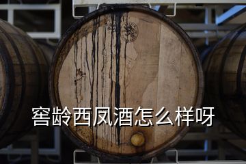 窖龄西凤酒怎么样呀