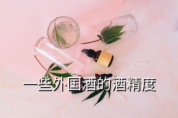 一些外国酒的酒精度