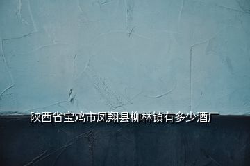 陕西省宝鸡市凤翔县柳林镇有多少酒厂