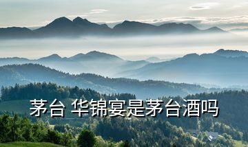 茅台 华锦宴是茅台酒吗