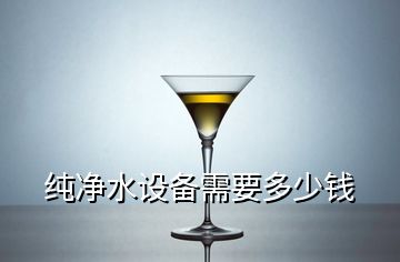 纯净水设备需要多少钱