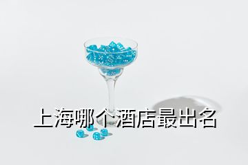 上海哪个酒店最出名