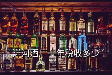 洋河酒厂一年税收多少