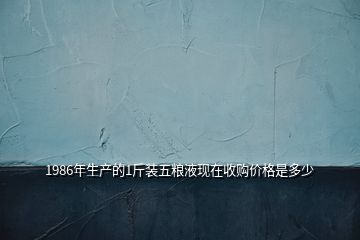 1986年生产的1斤装五粮液现在收购价格是多少