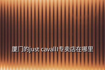 厦门的just cavallI专卖店在哪里