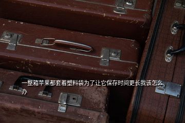 一整箱苹果都套着塑料袋为了让它保存时间更长我该怎么办