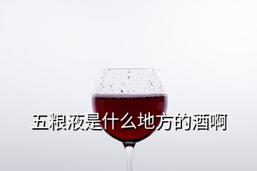 五粮液是什么地方的酒啊