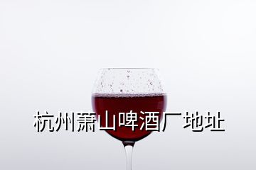 杭州萧山啤酒厂地址