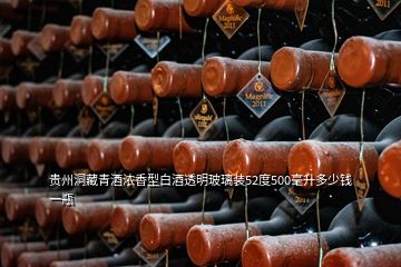贵州洞藏青酒浓香型白酒透明玻璃装52度500毫升多少钱一瓶