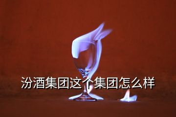 汾酒集团这个集团怎么样