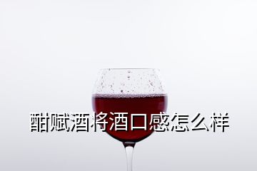 酣赋酒将酒口感怎么样