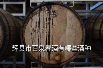 辉县市百泉春酒有哪些酒种