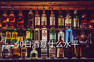 40白酒算什么水平