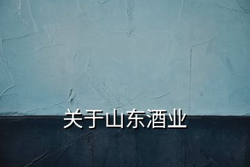 关于山东酒业