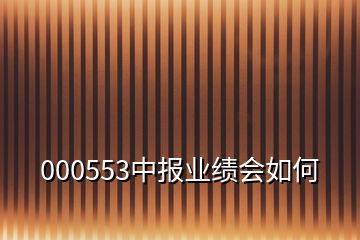 000553中报业绩会如何