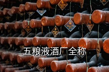 五粮液酒厂全称